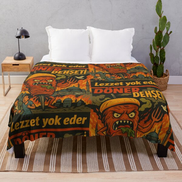 Item preview, The Terror of the Döner – A Vintage Comic-Style Turkish Mutant Poster designed and sold by Travellerz.