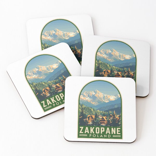 Item preview, Zakopane in Tatra Mountains, Poland Vintage Travel Art Emblem designed and sold by MaateoDesign.