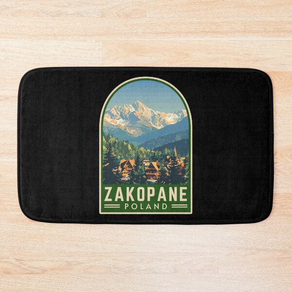 Item preview, Zakopane in Tatra Mountains, Poland Vintage Travel Art Emblem designed and sold by MaateoDesign.