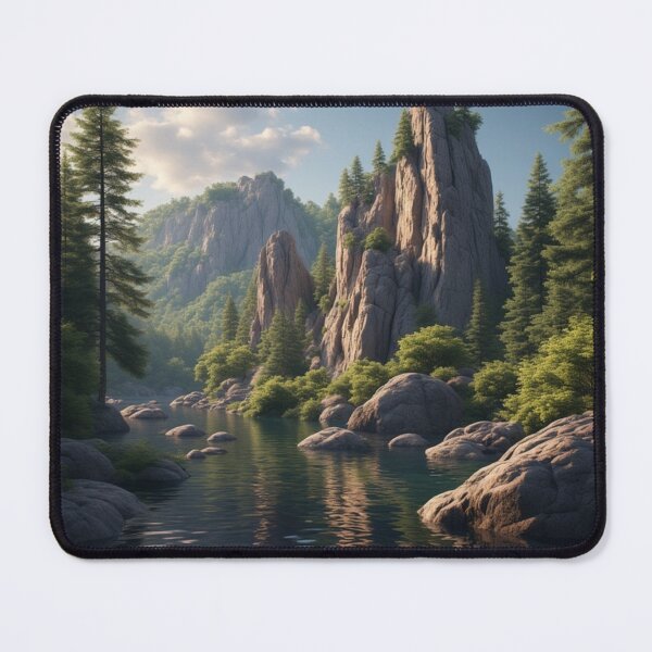 Item preview, “Majestic Flow – River Beneath Towering Stones designed and sold by NaomiRut.