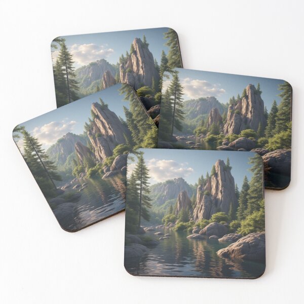 Item preview, “Majestic Flow – River Beneath Towering Stones designed and sold by NaomiRut.