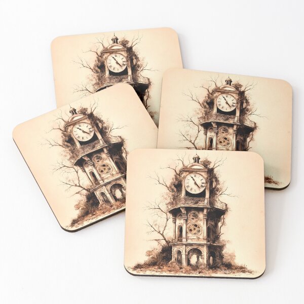 Item preview, Whispers of Time: Overgrown Clock Tower designed and sold by LanaGustavsson.
