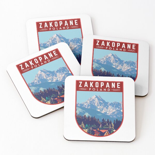 Item preview, Zakopane in Tatra Mountains Poland, Vintage Travel Art Badge designed and sold by MaateoDesign.