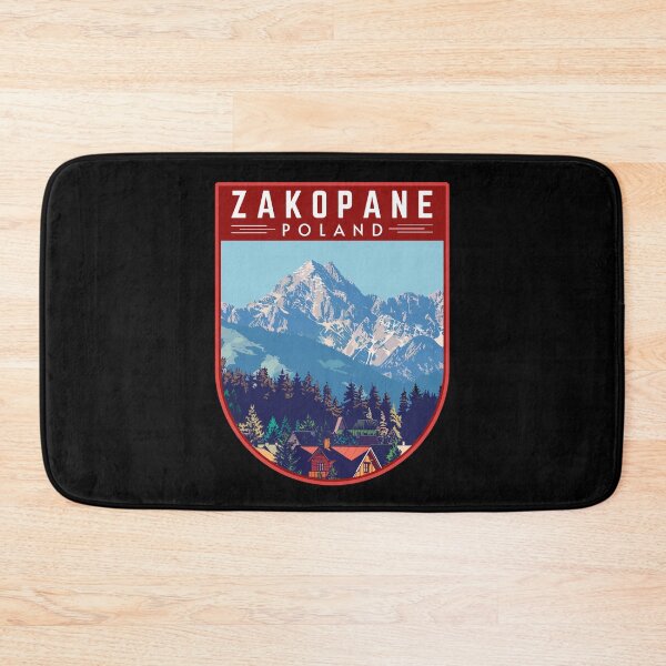 Item preview, Zakopane in Tatra Mountains Poland, Vintage Travel Art Badge designed and sold by MaateoDesign.