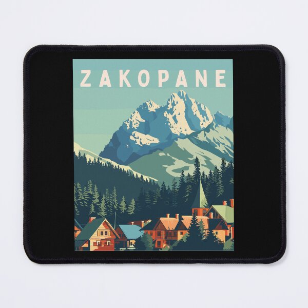 Item preview, Zakopane in Tatra Mountains Poland, Vintage Art Travel Landscape designed and sold by MaateoDesign.