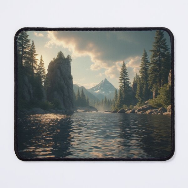 Item preview, Mountain Silence – River Beneath the Frozen Peak designed and sold by NaomiRut.