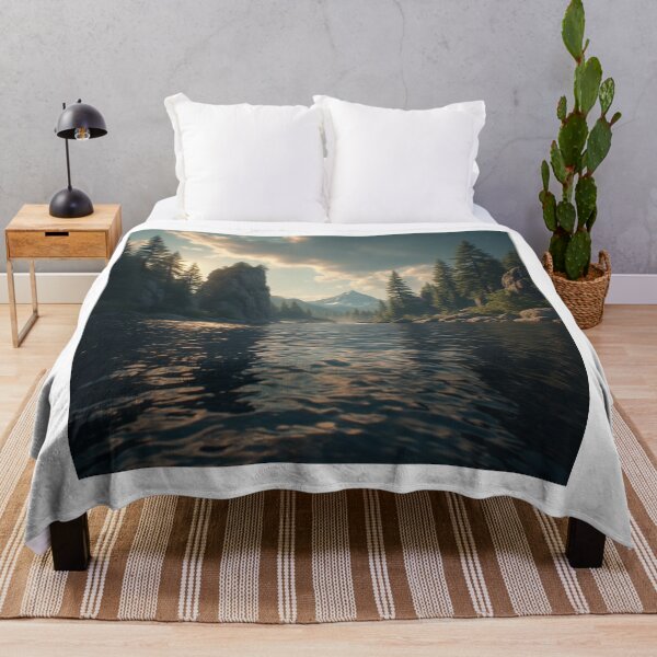 Item preview, Mountain Silence – River Beneath the Frozen Peak designed and sold by NaomiRut.