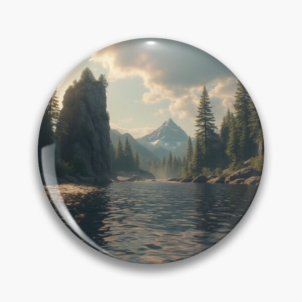 Item preview, Mountain Silence – River Beneath the Frozen Peak designed and sold by NaomiRut.