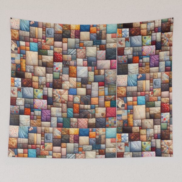 Item preview, Sentimental Patchwork Quilt – Handmade Fabric Keepsake & Mother’s Day Gift designed and sold by Cultradesign.