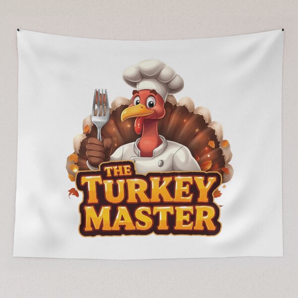 Item preview, Turkey Master Chef Autumn Thanksgiving Design designed and sold by EchoPrint Co..