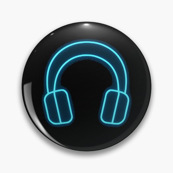 Item preview, Minimal Neon Headphones — Glowing Blue Gaming Icon (Minimal Chest Print) designed and sold by W-Rm.