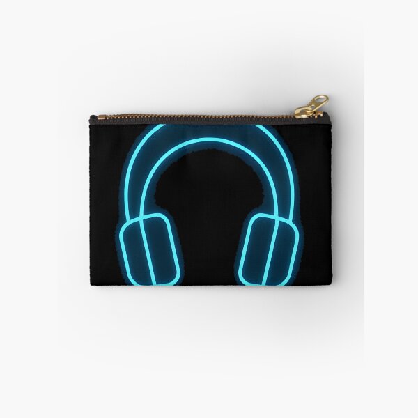 Item preview, Minimal Neon Headphones — Glowing Blue Gaming Icon (Minimal Chest Print) designed and sold by W-Rm.
