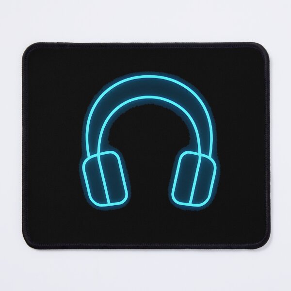 Item preview, Minimal Neon Headphones — Glowing Blue Gaming Icon (Minimal Chest Print) designed and sold by W-Rm.