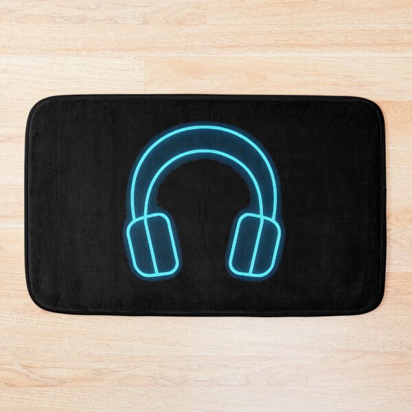 Item preview, Minimal Neon Headphones — Glowing Blue Gaming Icon (Minimal Chest Print) designed and sold by W-Rm.