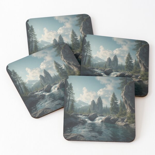 Item preview, Echoes of Stone – River Beneath Snow-Capped Peaks” designed and sold by NaomiRut.
