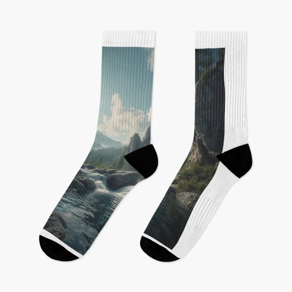 Item preview, Echoes of Stone – River Beneath Snow-Capped Peaks” designed and sold by NaomiRut.
