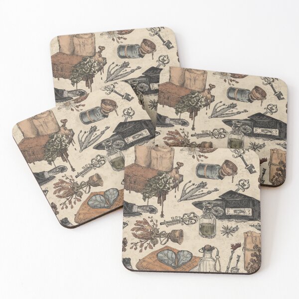Item preview, Witch’s Study – Dark Cottagecore Pattern designed and sold by Deezyned.