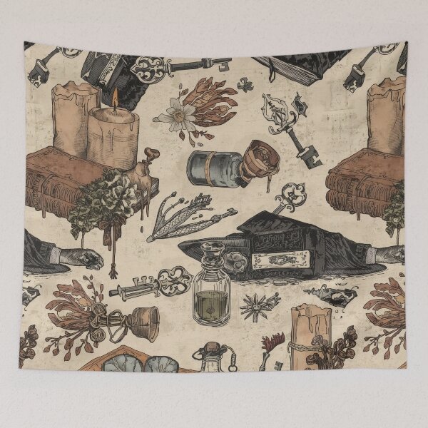 Item preview, Witch’s Study – Dark Cottagecore Pattern designed and sold by Deezyned.