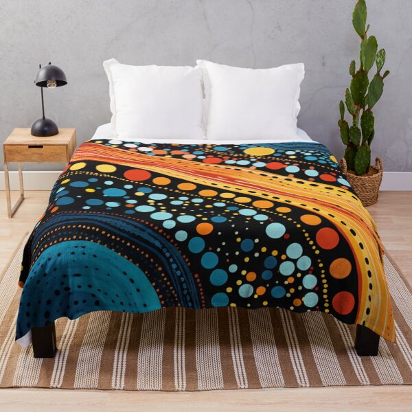 Item preview, Aboriginal Inspired Dot Art - Hot Lava and Cold Water designed and sold by GrinGalore.