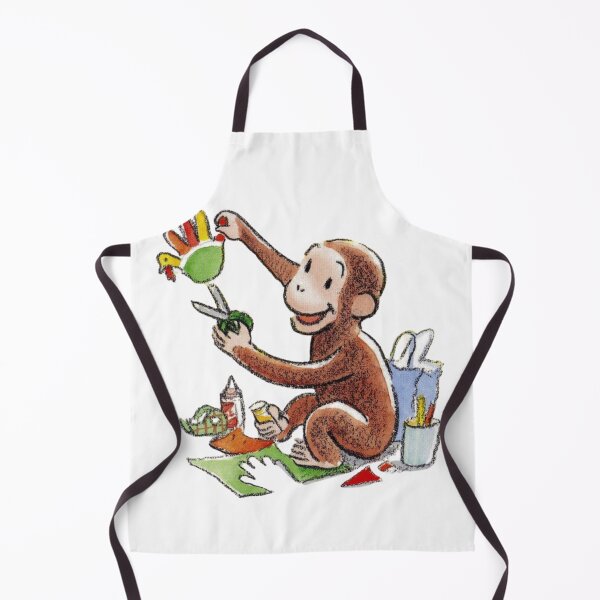 Item preview, George the curious doing art designed and sold by Stickr.wld.