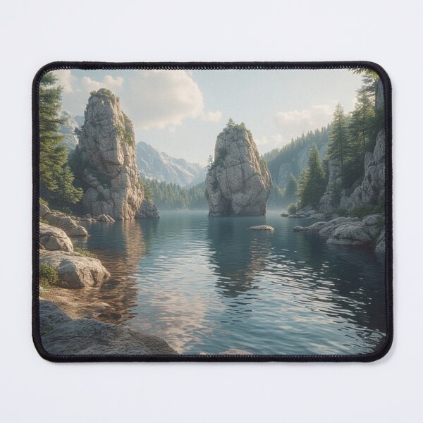 Item preview, Still Waters – Twin Stones in Alpine Reflection designed and sold by NaomiRut.
