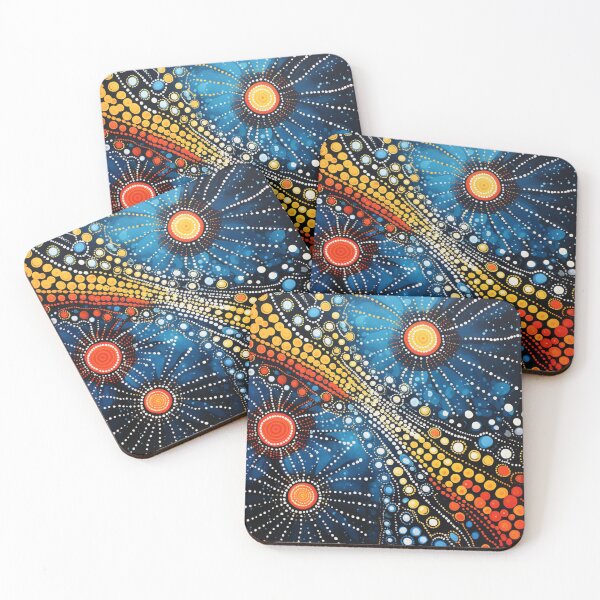 Item preview, Aboriginal Inspired Dot Art - Hot Lava Through Cold Water designed and sold by GrinGalore.