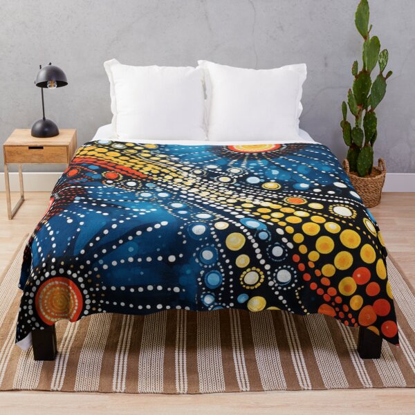 Item preview, Aboriginal Inspired Dot Art - Hot Lava Through Cold Water designed and sold by GrinGalore.