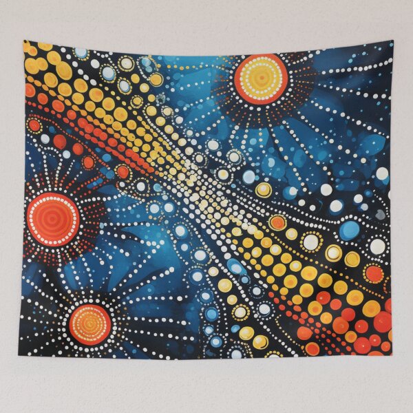 Item preview, Aboriginal Inspired Dot Art - Hot Lava Through Cold Water designed and sold by GrinGalore.