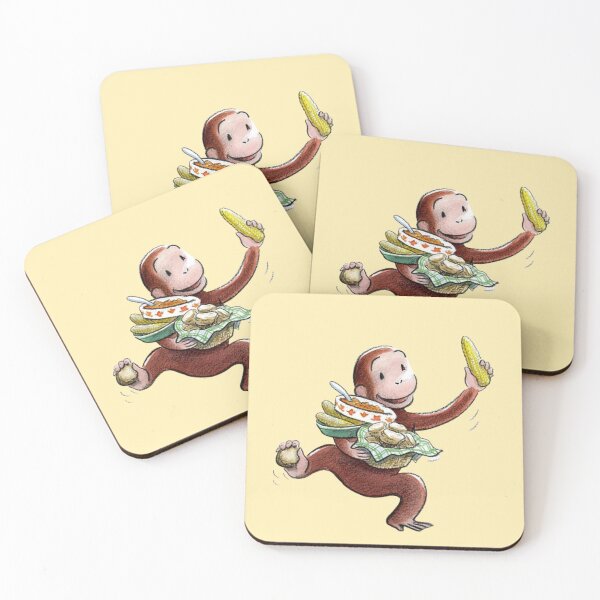 Item preview, George the curious with food designed and sold by Stickr.wld.