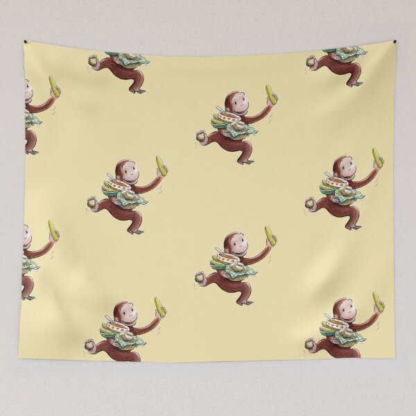 Item preview, George the curious with food designed and sold by Stickr.wld.