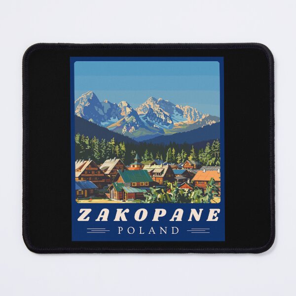 Item preview, Zakopane in Poland (Tatra Mountains), Vintage Art Travel Landscape designed and sold by MaateoDesign.