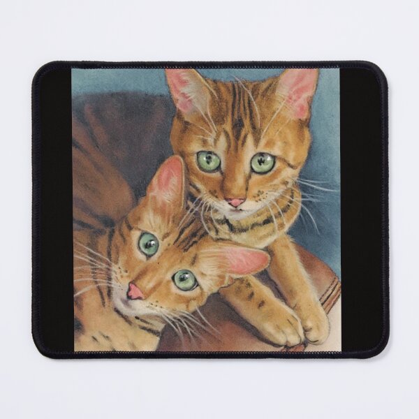 Item preview, Bengal Cats Illustration, Cat Couple designed and sold by JoyfulWhimsy.