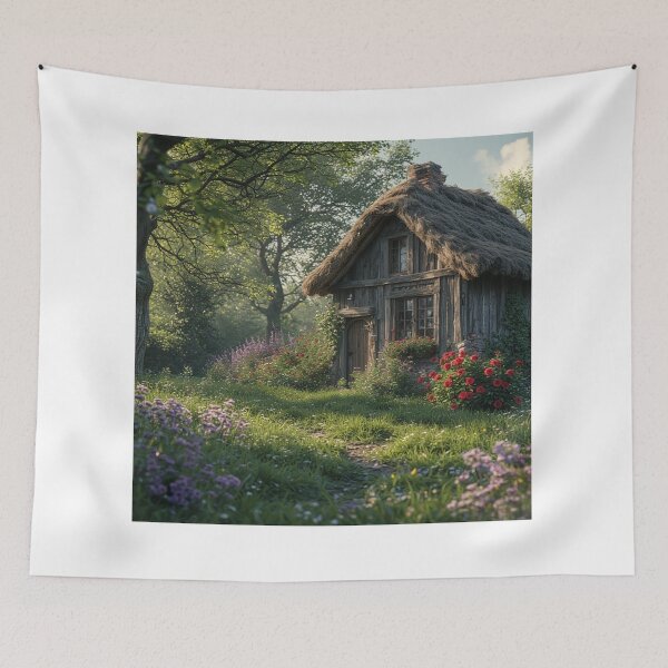 Item preview, Petalwood Haven – Cottage in a Floral Dream” designed and sold by NaomiRut.