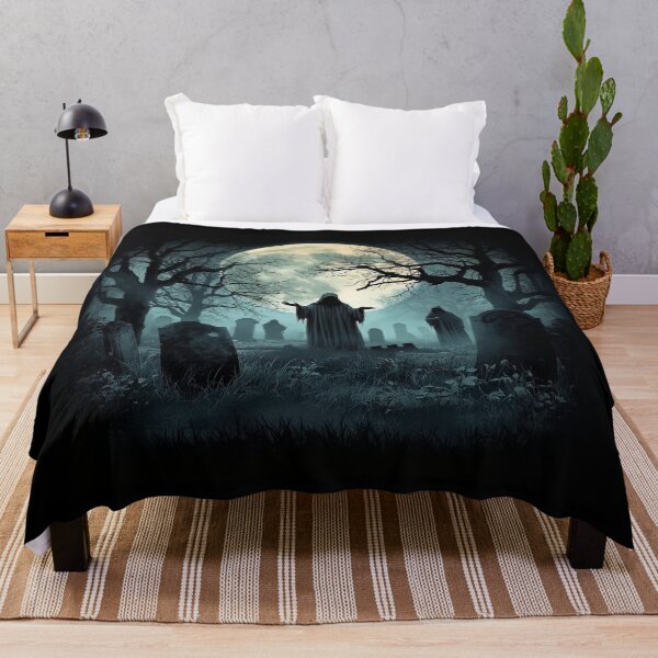 Item preview, Spooky Hooded Figures in a Moonlit Graveyard designed and sold by MikesSweetTees.