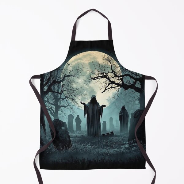 Item preview, Spooky Hooded Figures in a Moonlit Graveyard designed and sold by MikesSweetTees.