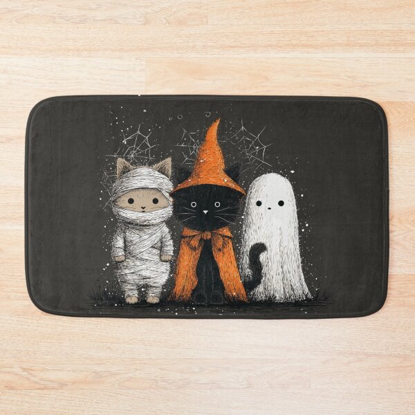 Item preview, Cats Dark Trio Autumn Halloween Mummy Witch Ghost designed and sold by GrinGalore.