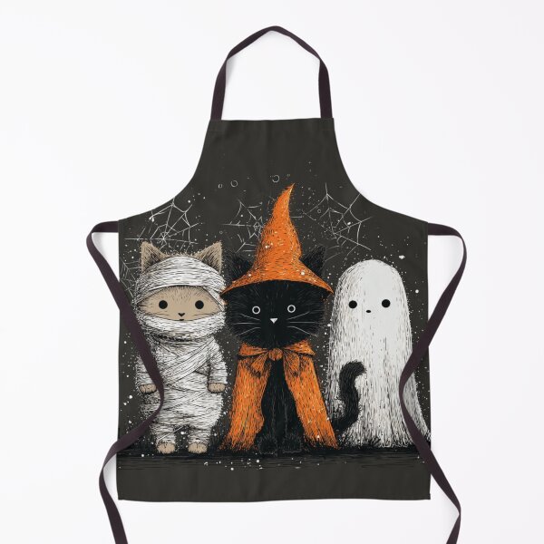 Item preview, Cats Dark Trio Autumn Halloween Mummy Witch Ghost designed and sold by GrinGalore.