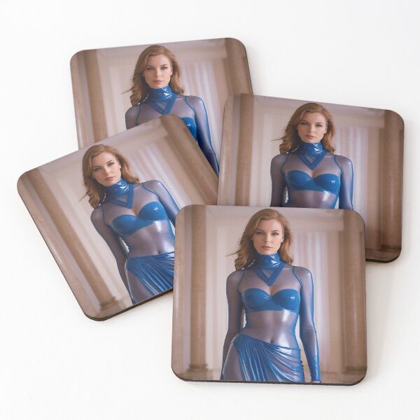 Artikelvorschau, Transluzentes blaues Latex-Kleid im königlichen Korridor entworfen und verkauft von Magic-Reality.
