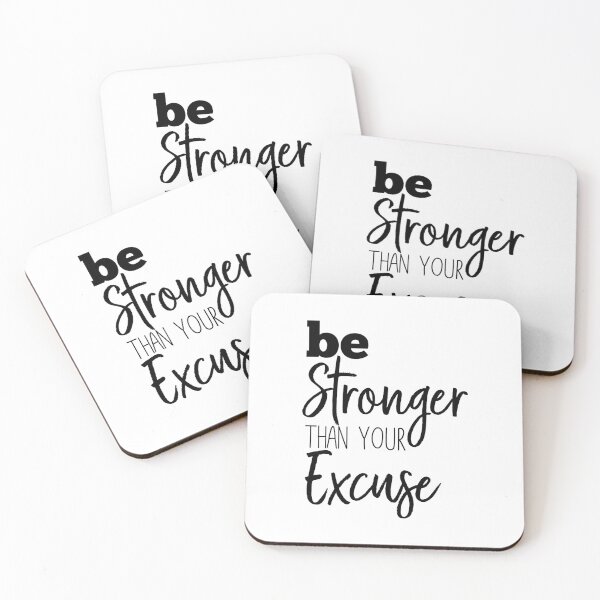 Item preview, Be Stronger Than Your Excuse – Motivational Gym Quote Typography Design for Fitness and Mindset Growth designed and sold by FOREVER Motivated.