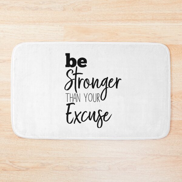 Item preview, Be Stronger Than Your Excuse – Motivational Gym Quote Typography Design for Fitness and Mindset Growth designed and sold by FOREVER Motivated.