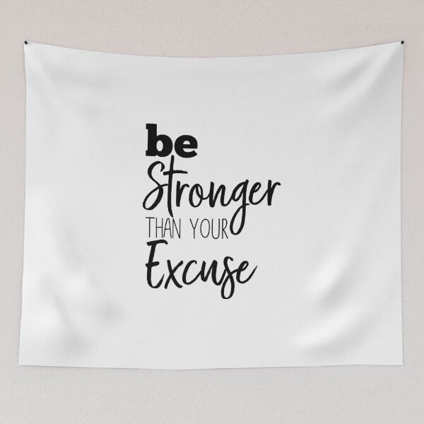 Item preview, Be Stronger Than Your Excuse – Motivational Gym Quote Typography Design for Fitness and Mindset Growth designed and sold by FOREVER Motivated.