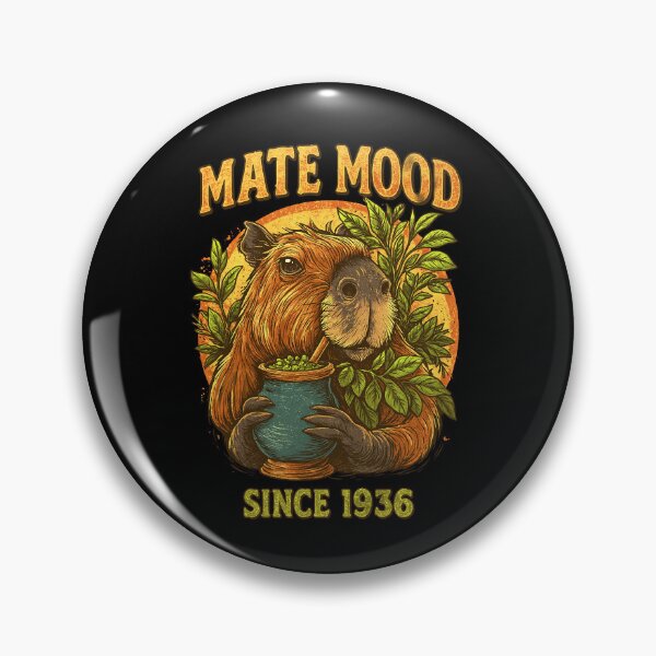 Item preview, Vintage Capybara with Yerba Mate – “Mate Mood Since 1936” designed and sold by flamini.