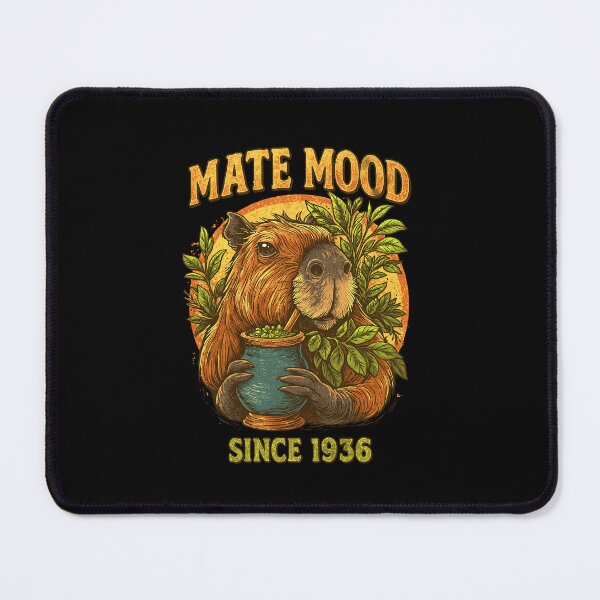 Item preview, Vintage Capybara with Yerba Mate – “Mate Mood Since 1936” designed and sold by flamini.