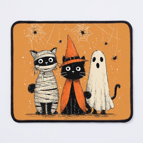 Item preview, Black Cats Spiders Autumn Halloween Mummy Witch Ghost designed and sold by GrinGalore.
