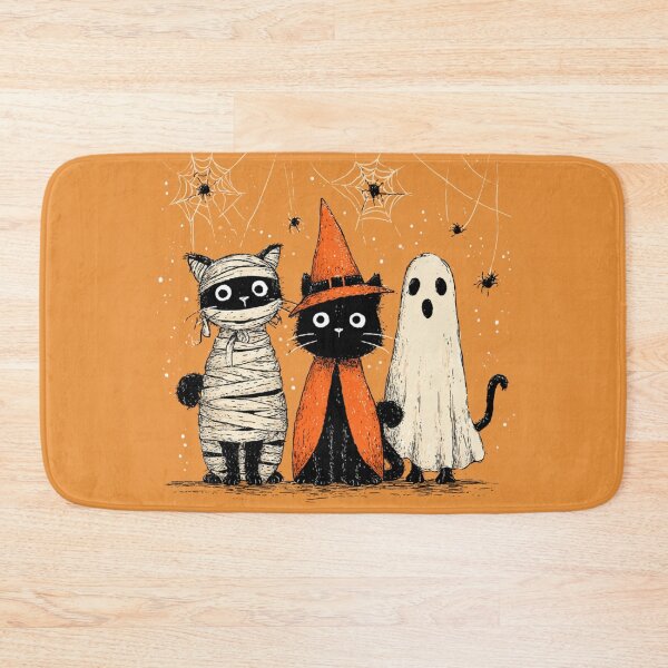 Item preview, Black Cats Spiders Autumn Halloween Mummy Witch Ghost designed and sold by GrinGalore.