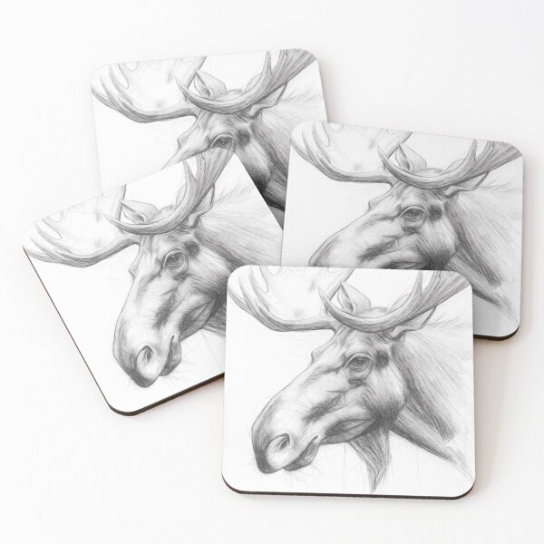 Item preview, Moose Pencil Sketch designed and sold by Leon Woods Pencil Art.