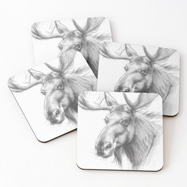 Item preview, Moose Illustration designed and sold by Leon Woods Pencil Art.