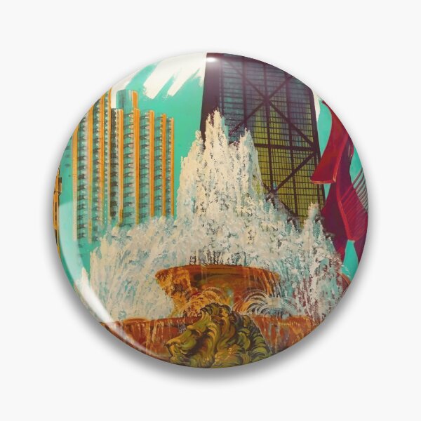 Item preview, chicago, fountain, cityscape, city, architecture, buckingham, buckingham fountain, buildings, america, downtown, illinois, business, fine, attractions, grant park designed and sold by artofuniverse.