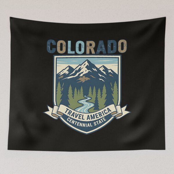 Item preview, Colorado – Centennial State Wilderness Travel Badge designed and sold by PostersMode.