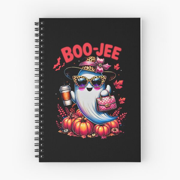 Item preview, Funny Boo JEE Ghost Leopard Print Spooky Vibes Halloween Women designed and sold by FerminVigo.